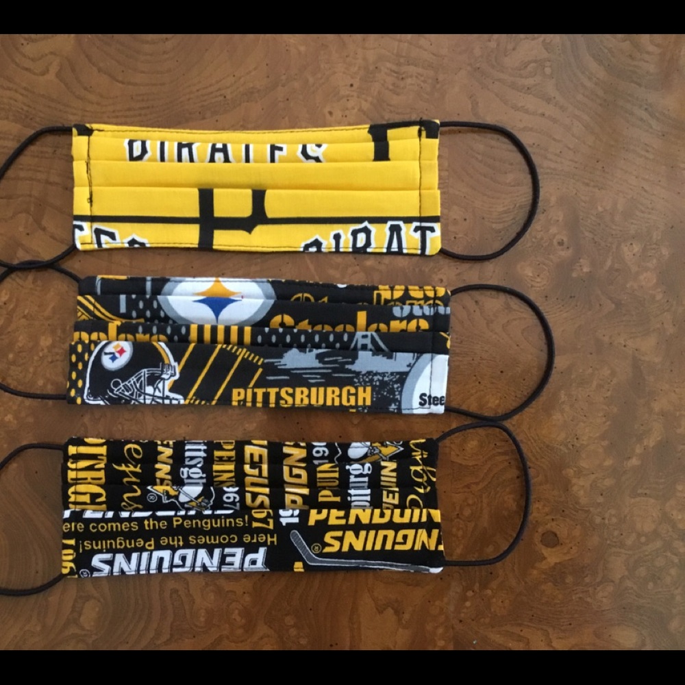3 Child Pittsburgh Sports Handmade Masks